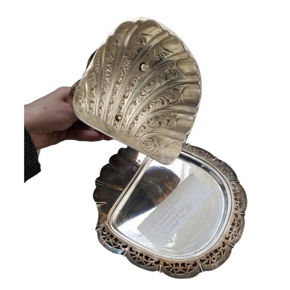Antique Vintage William Adams England Footed Dome Butter Caviar Dish Scalloped - Picture 5 of 13